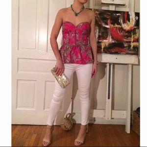 Devlin peplum bustier top